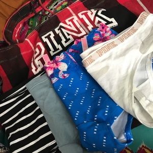 5 PINK Panties & bag